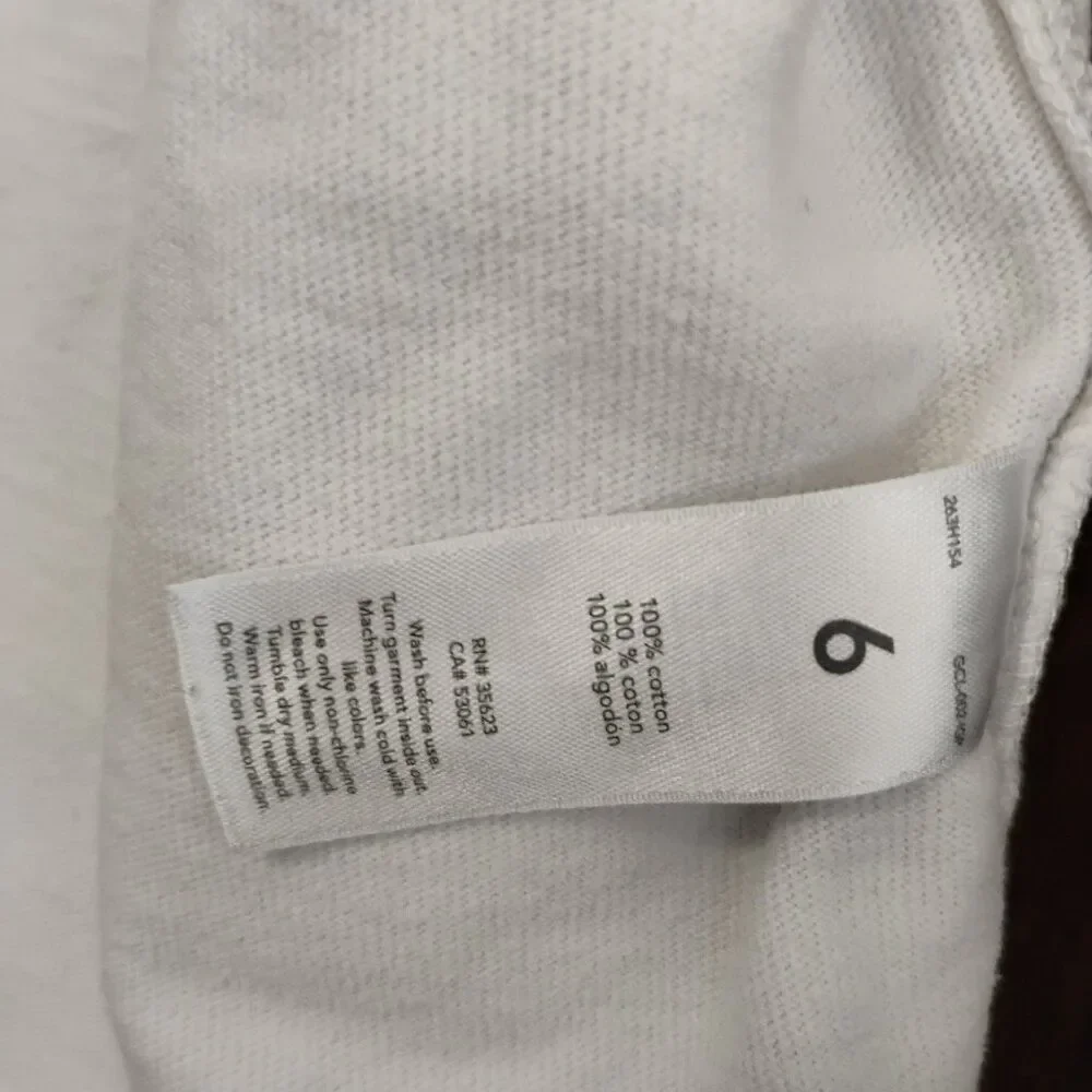 Boys Carters Henley White Long Sleeve Size 6 Shirt